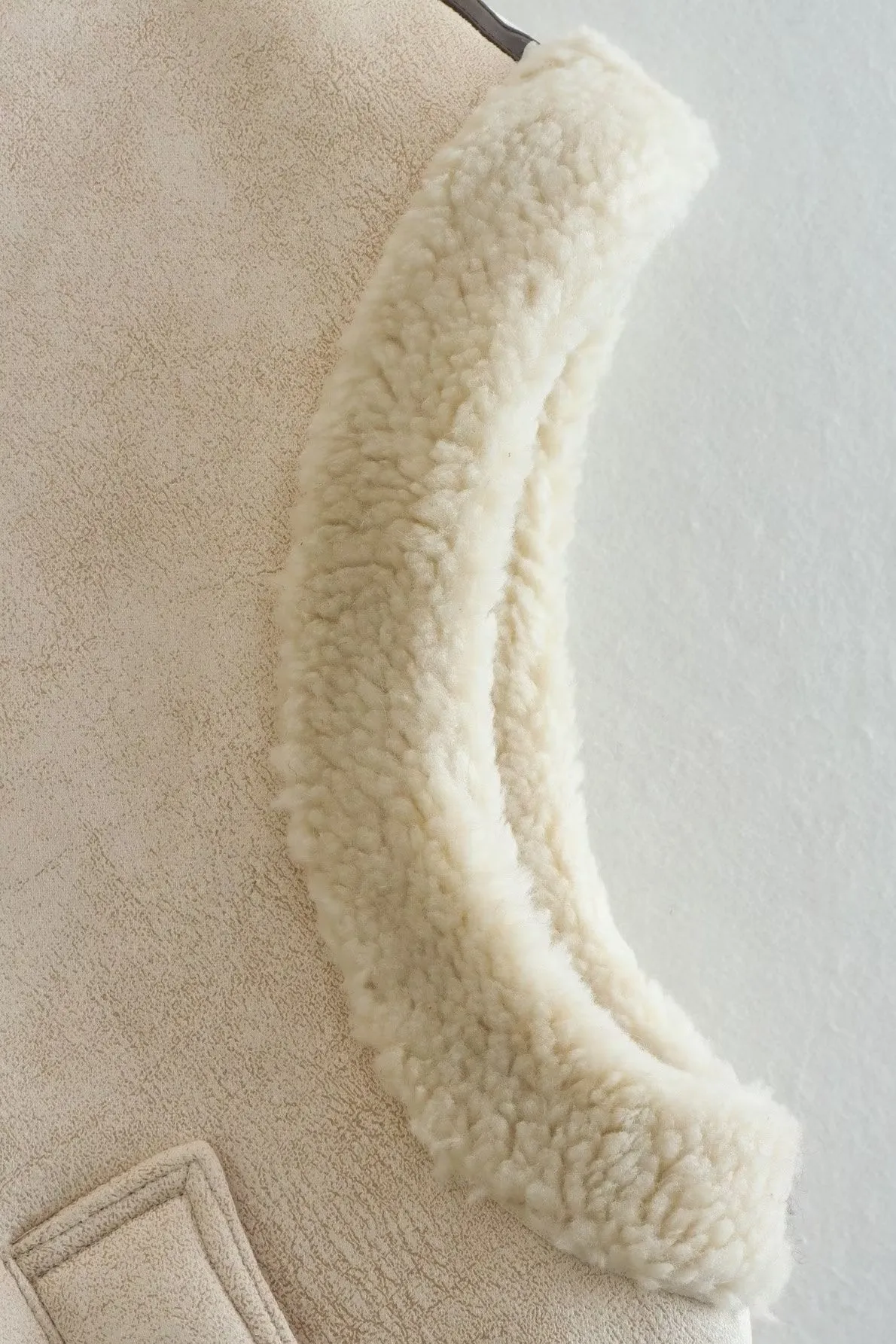 Sleeveless Sherpa-Lined Shearling Vest