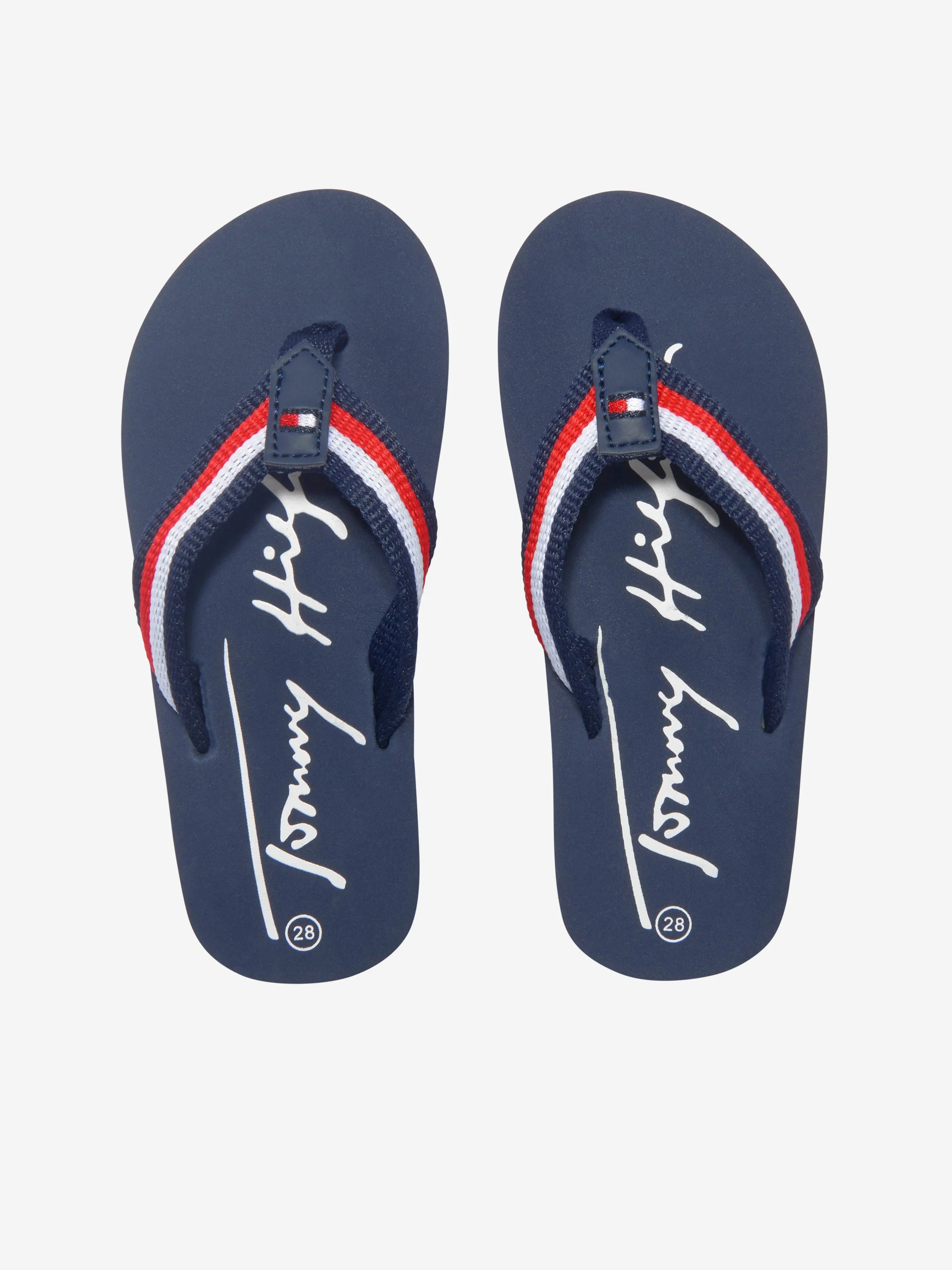 Tommy Hilfiger Boys Logo Print Flip Flops