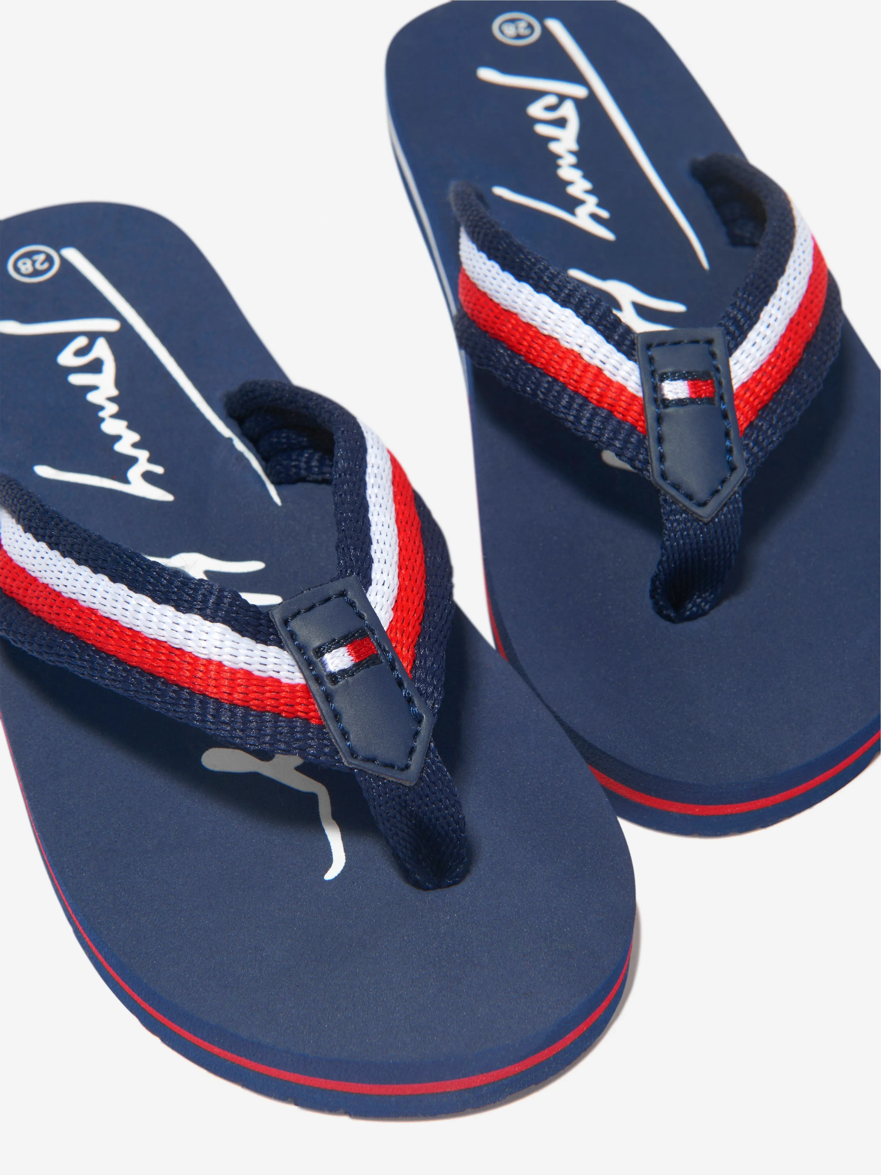 Tommy Hilfiger Boys Logo Print Flip Flops