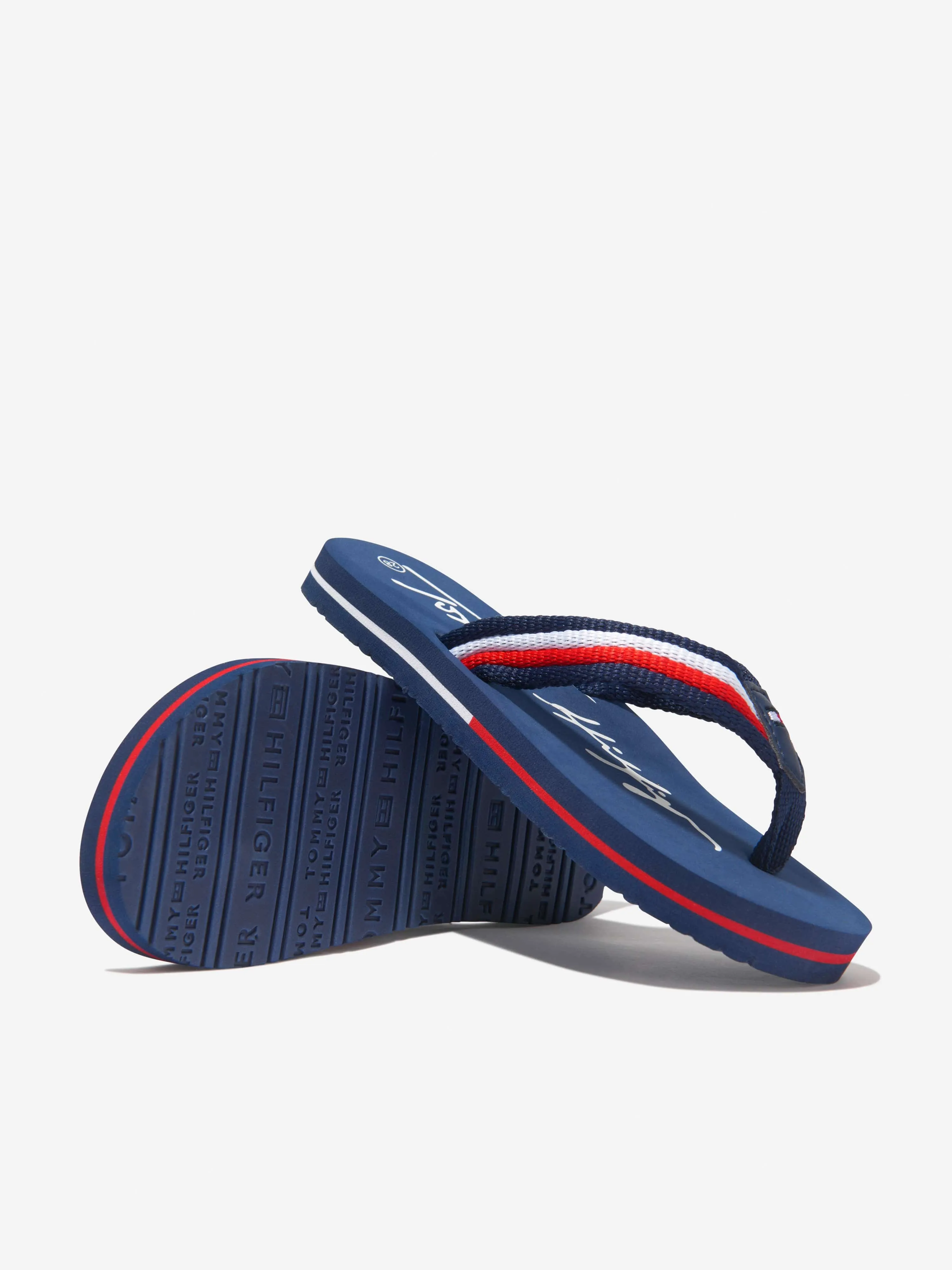 Tommy Hilfiger Boys Logo Print Flip Flops