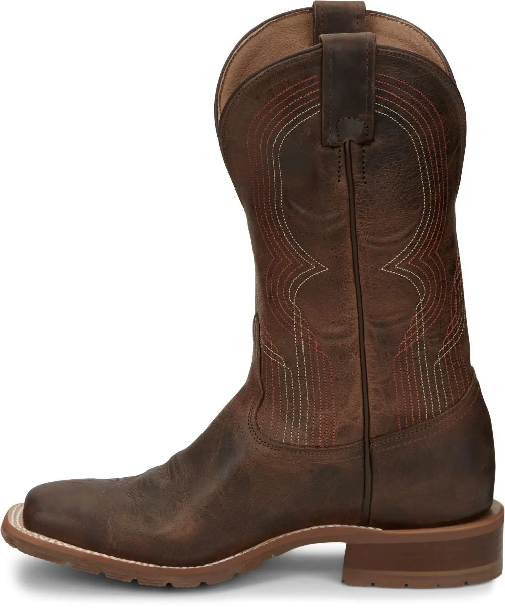 'Tony Lama' Women's 11" Delaney Western Square Toe - Brown