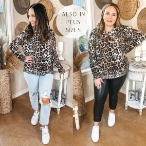 Trend Spotter Leopard Print Sweater with Zipper Detail