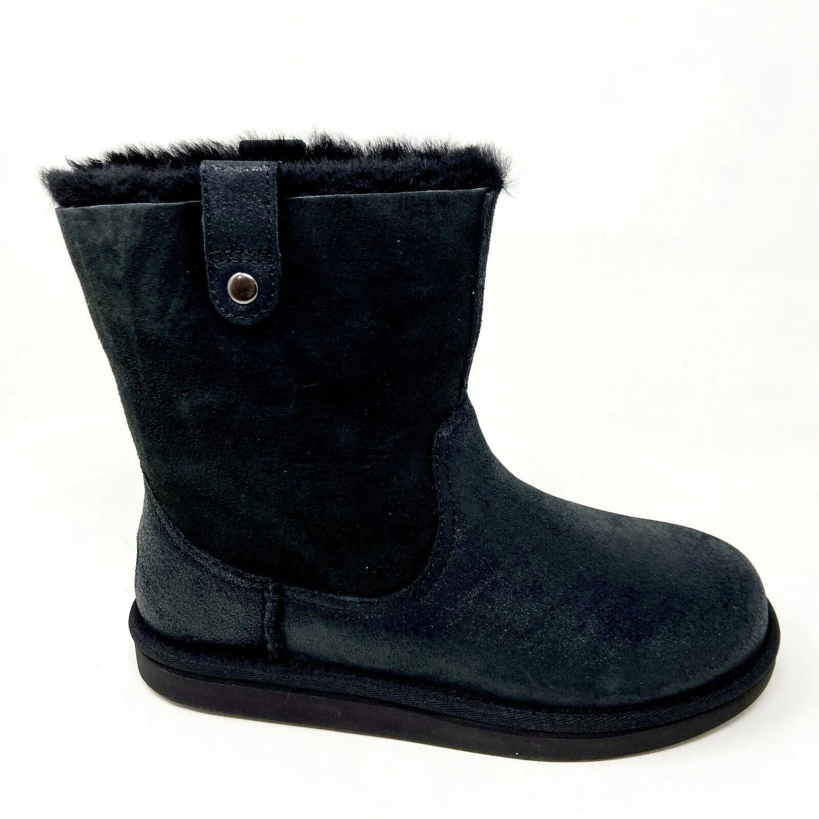 UGG Haydee Black Kids Girls Size 5 Casual Rain Boots 1013286