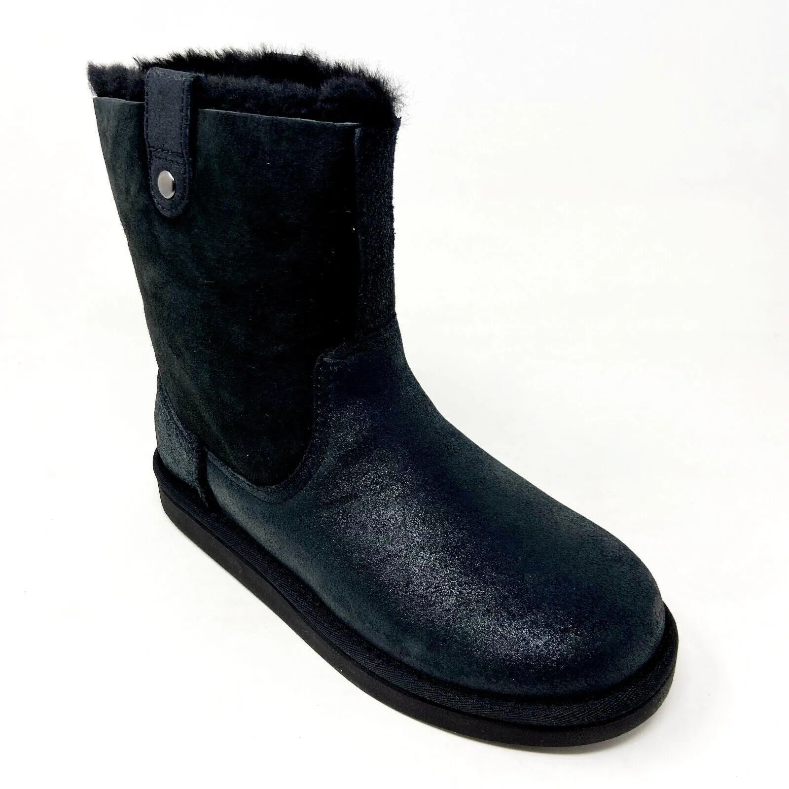 UGG Haydee Black Kids Girls Size 5 Casual Rain Boots 1013286