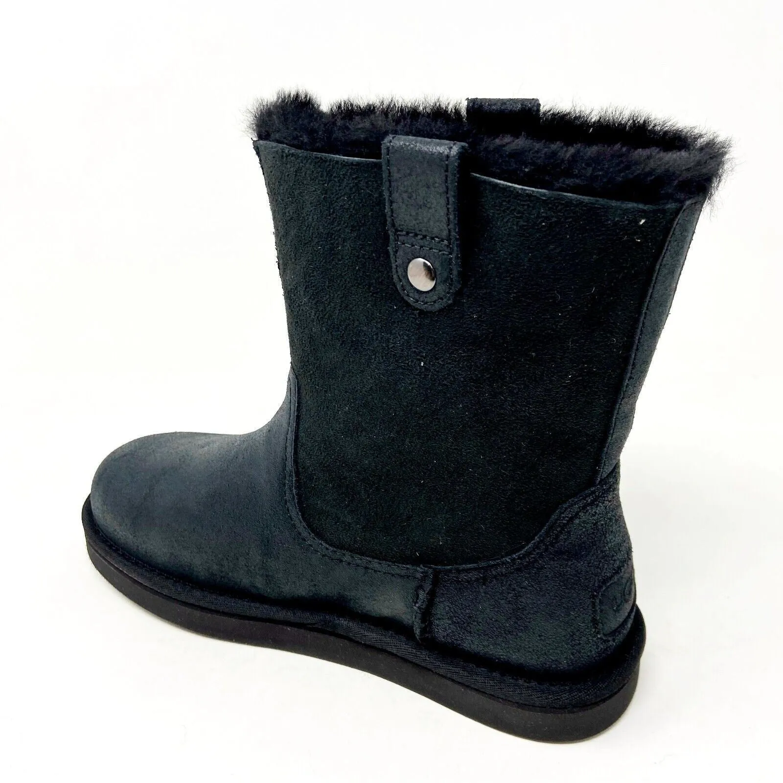 UGG Haydee Black Kids Girls Size 5 Casual Rain Boots 1013286