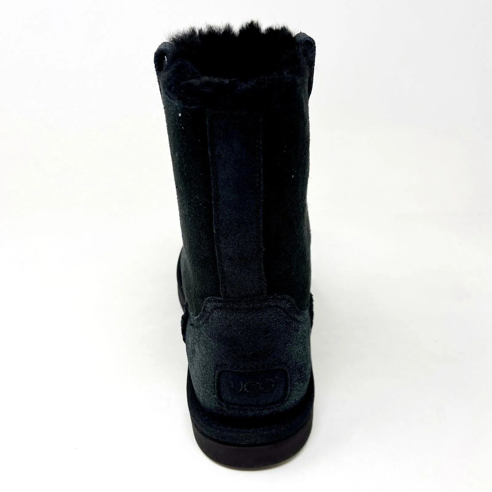 UGG Haydee Black Kids Girls Size 5 Casual Rain Boots 1013286