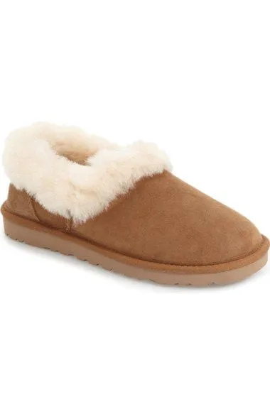 UGG NITA SUEDE GENUINE SHEARLING SLIPPERS