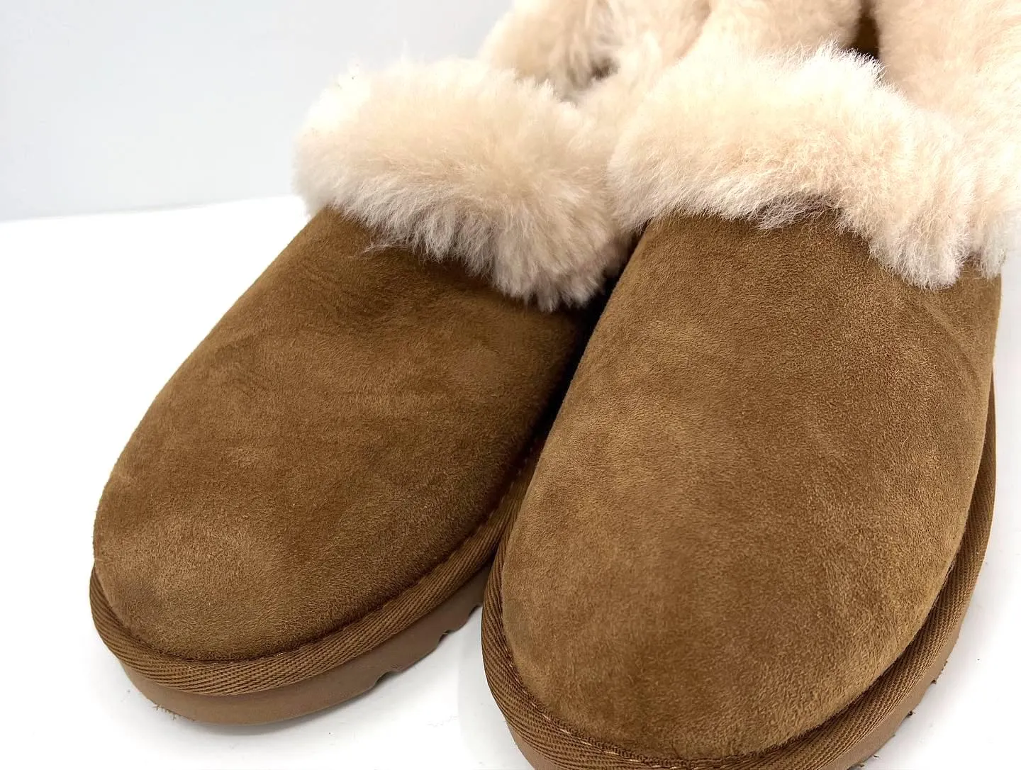 UGG NITA SUEDE GENUINE SHEARLING SLIPPERS