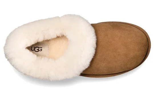 UGG NITA SUEDE GENUINE SHEARLING SLIPPERS