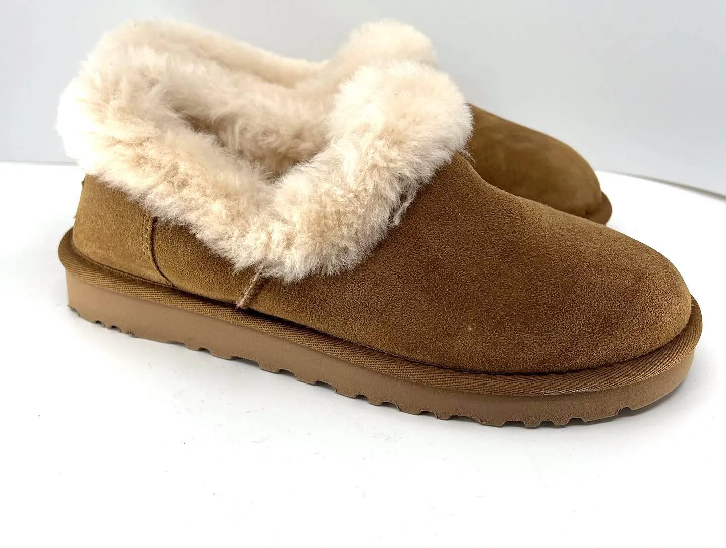 UGG NITA SUEDE GENUINE SHEARLING SLIPPERS