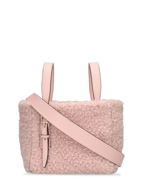 Valextra   Mini Bucket shearling top handle bag 