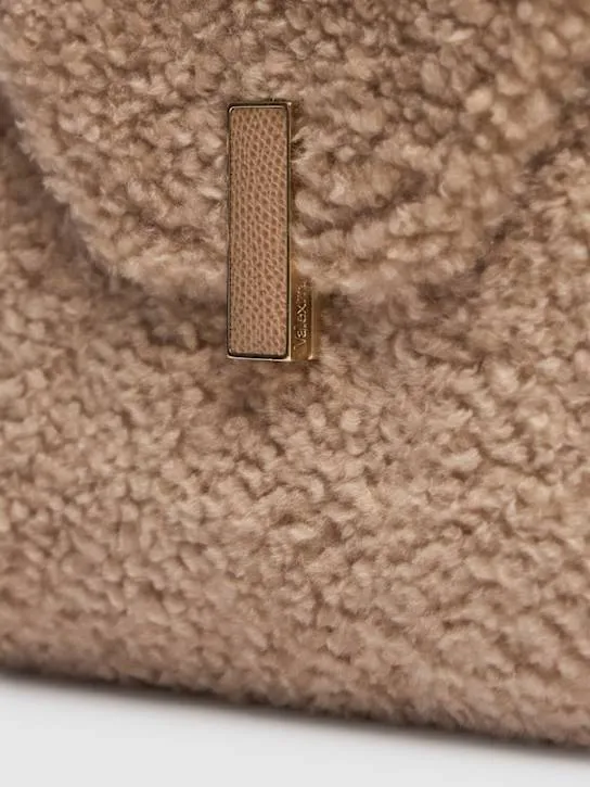 Valextra   Mini Iside shearling top handle bag 