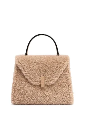 Valextra   Mini Iside shearling top handle bag 
