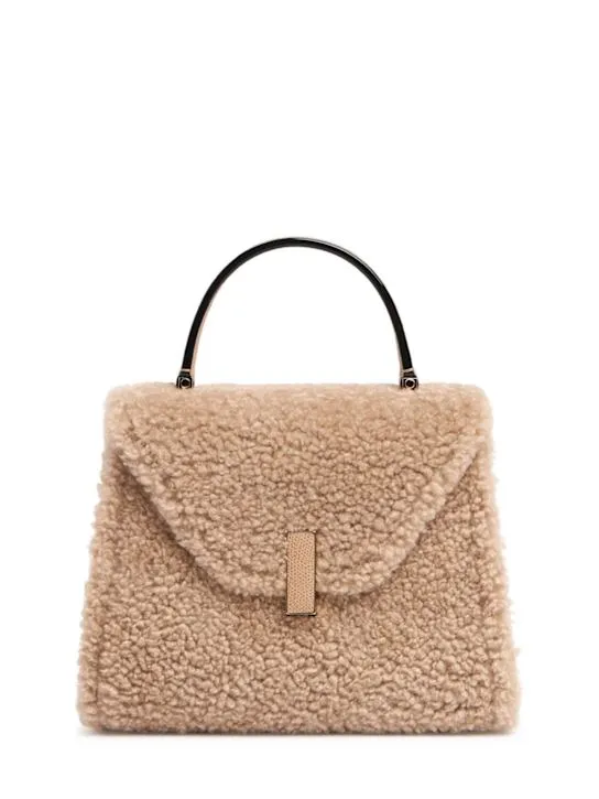 Valextra   Mini Iside shearling top handle bag 