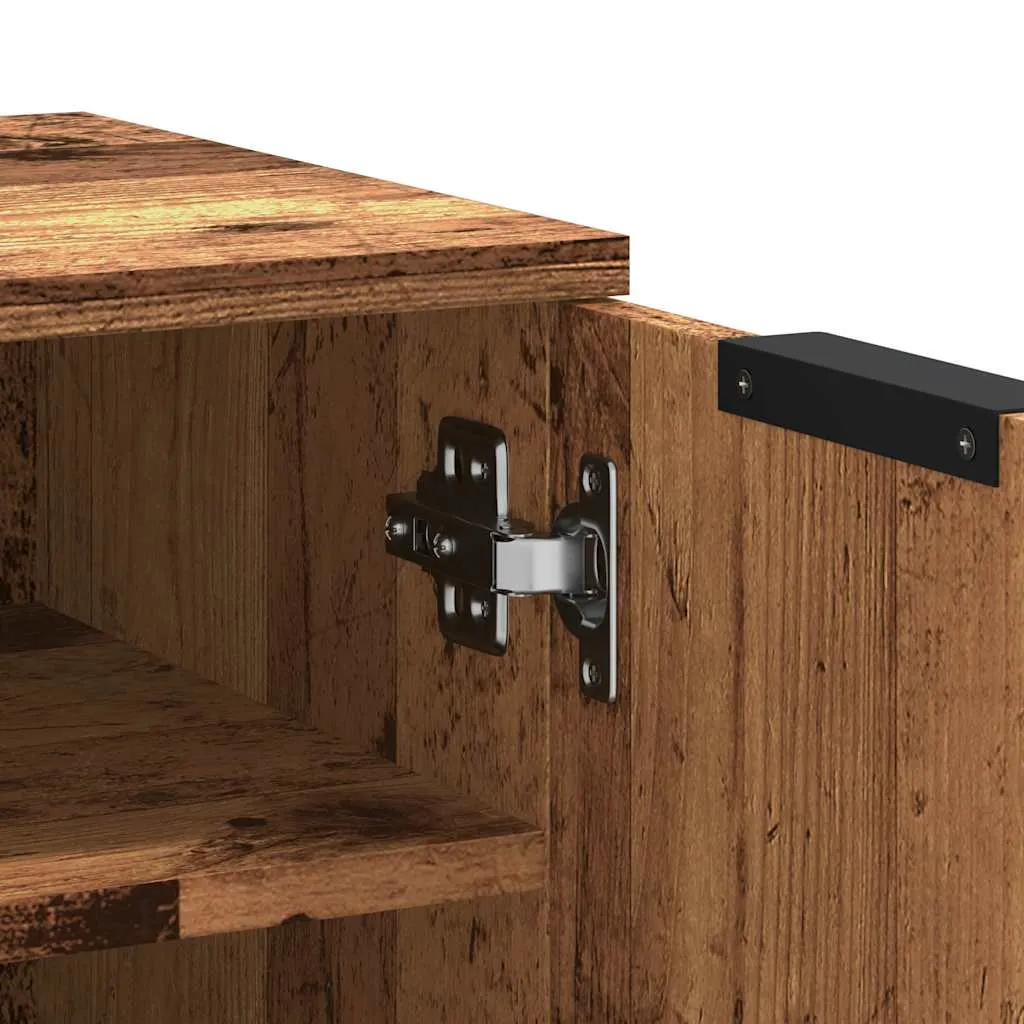 vidaXL Shoe Cabinet Old Wood 29.5x35x70 cm Engineered Wood
