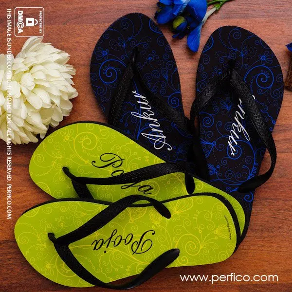 Vines © Personalized Flip Flops - 2 Pairs