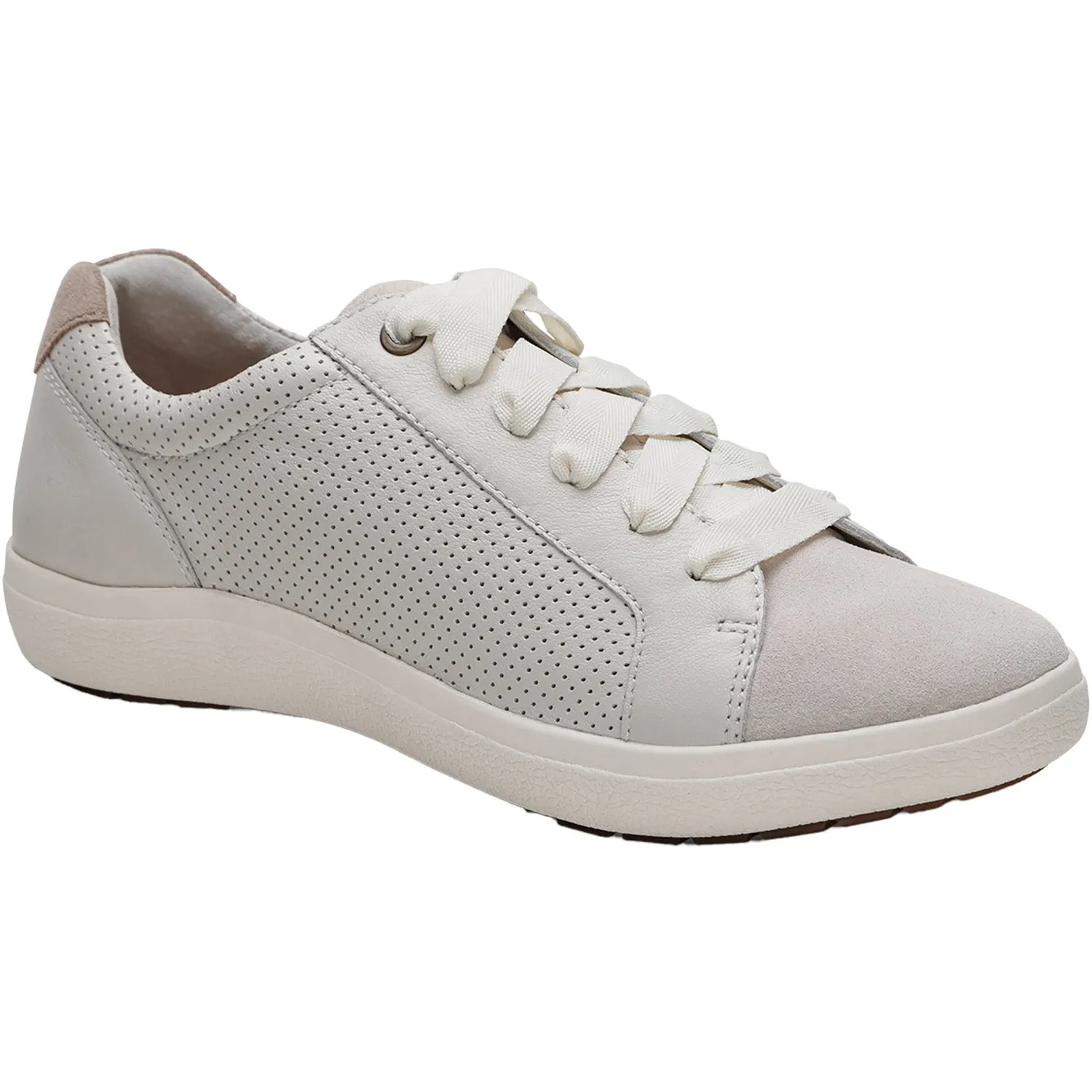 Women's Aetrex Courtney Chalk Pebbled Leather/Suede