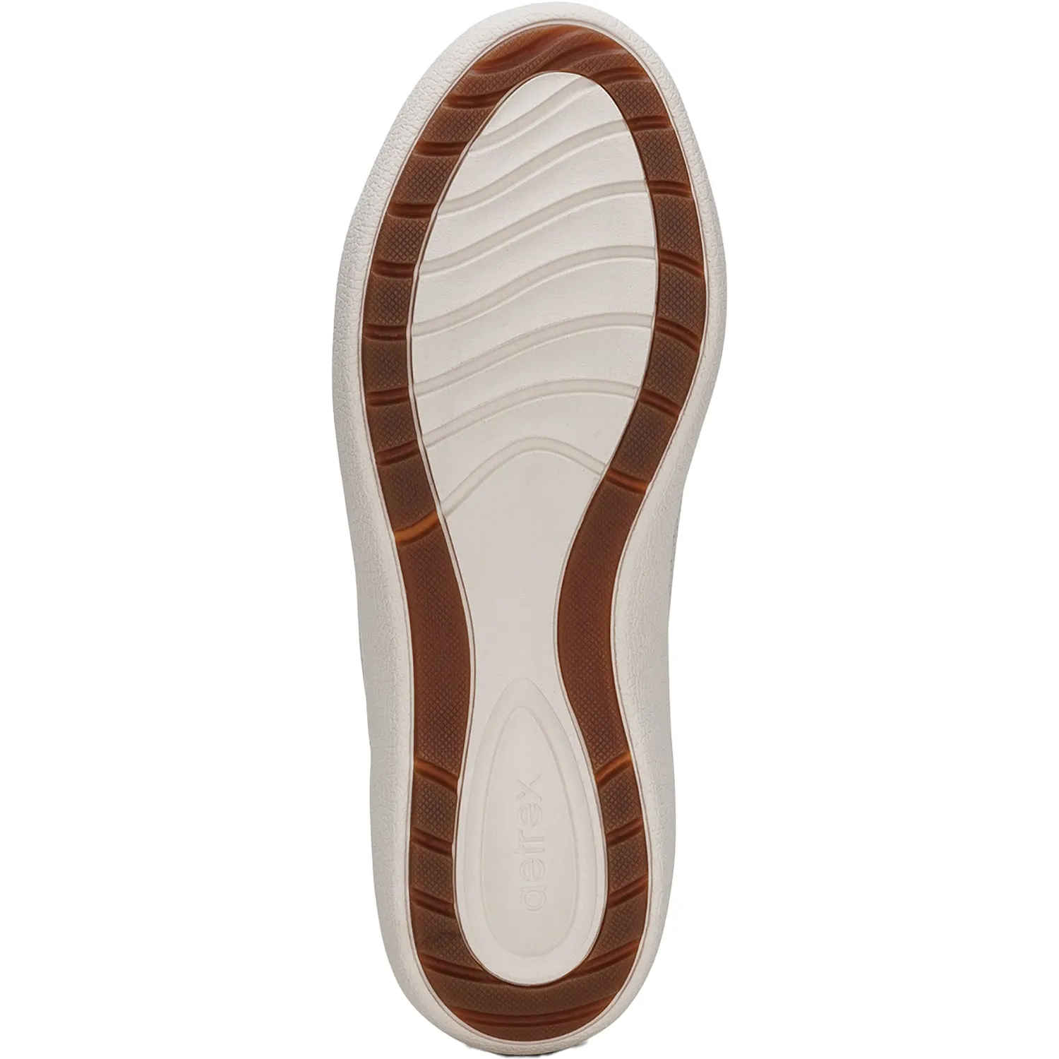 Women's Aetrex Courtney Chalk Pebbled Leather/Suede