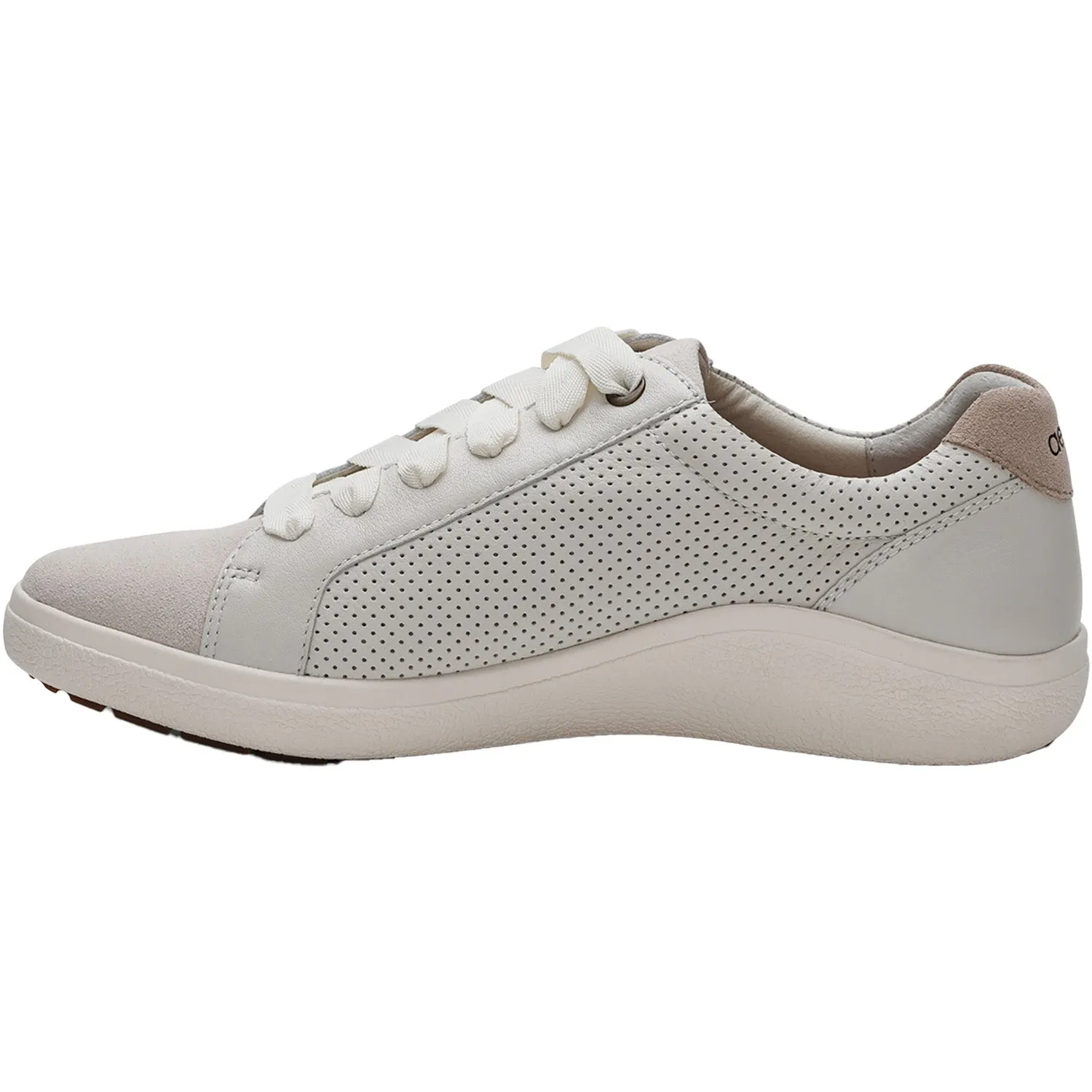Women's Aetrex Courtney Chalk Pebbled Leather/Suede