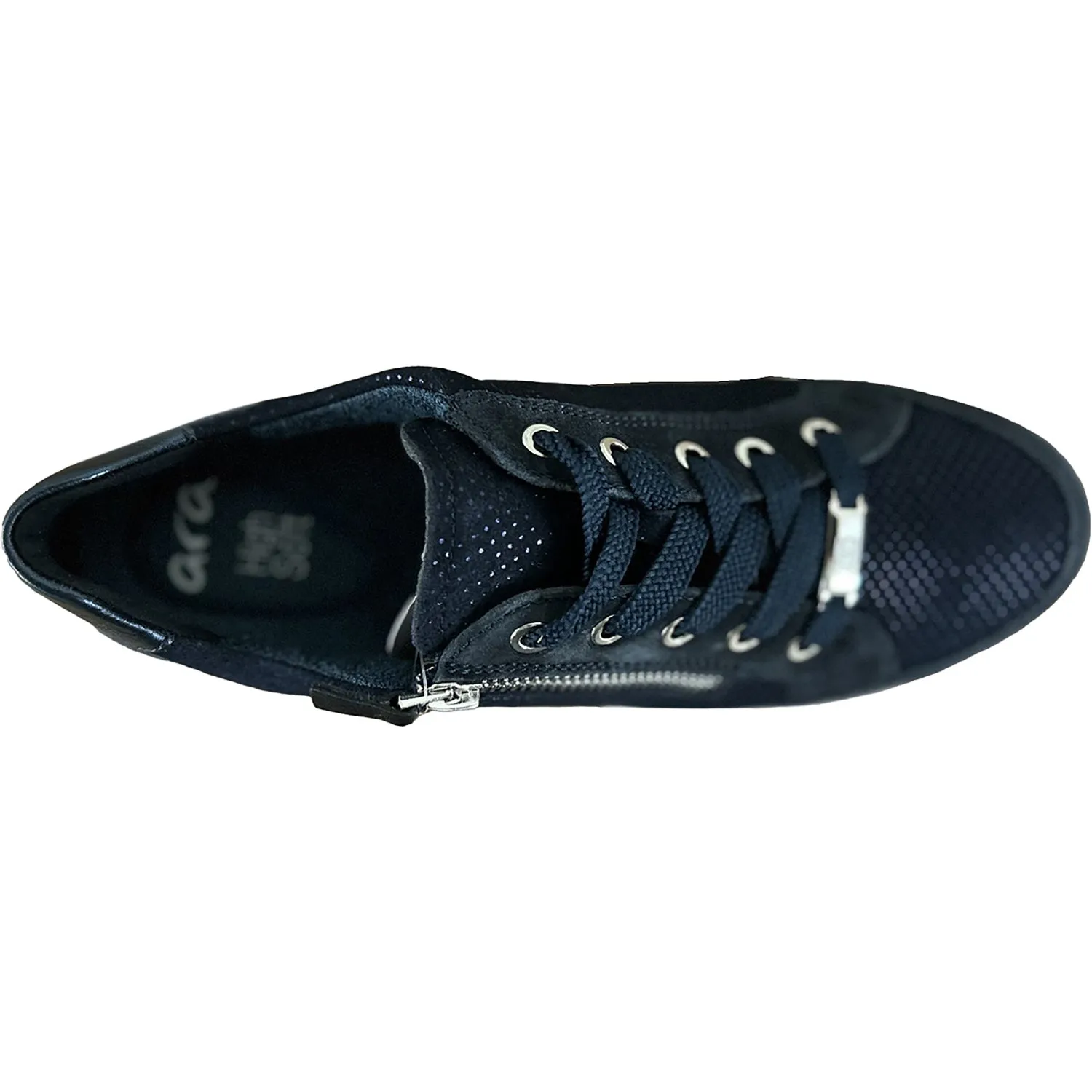 Women's Ara Oleanna Midnight Blue Puntikid Suede