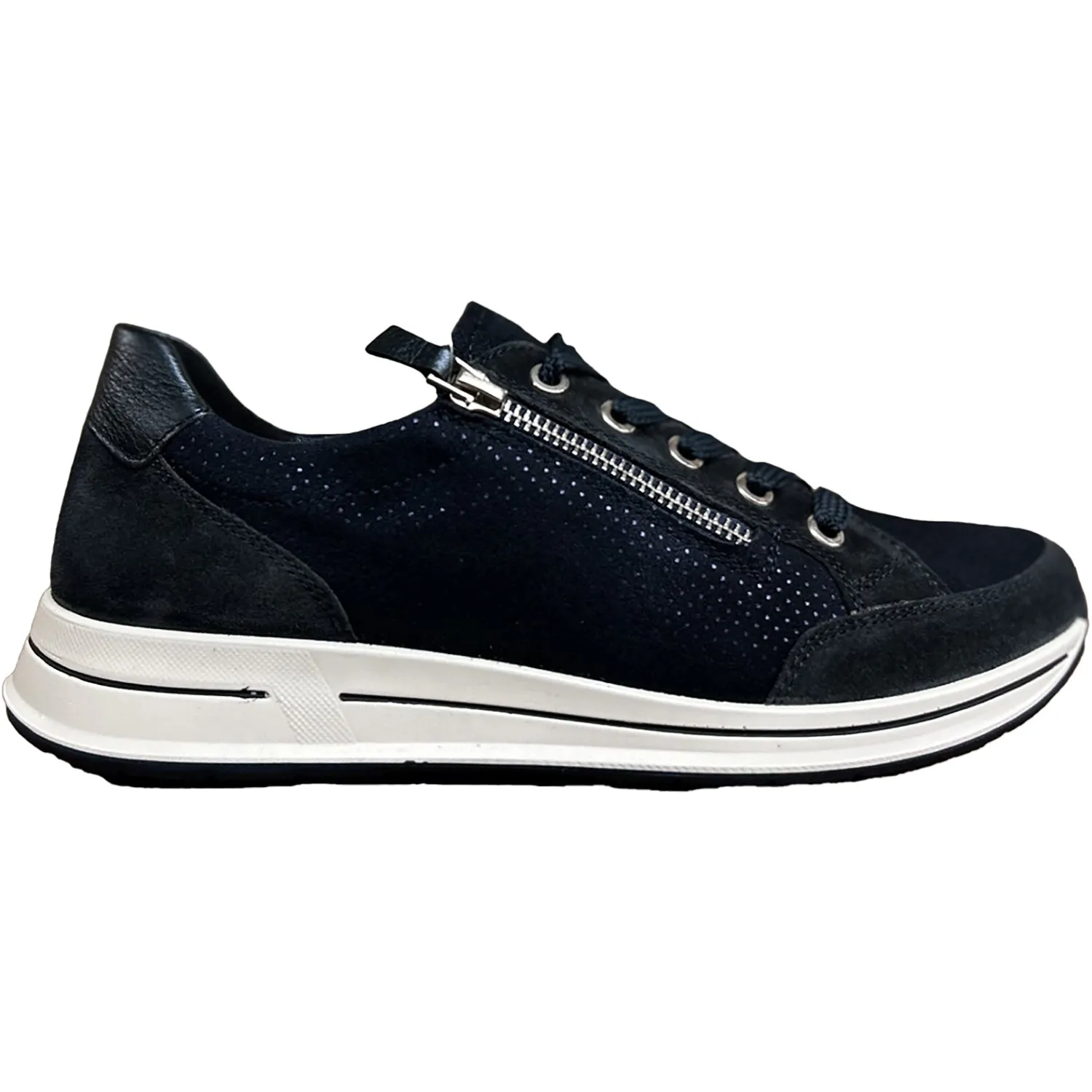 Women's Ara Oleanna Midnight Blue Puntikid Suede