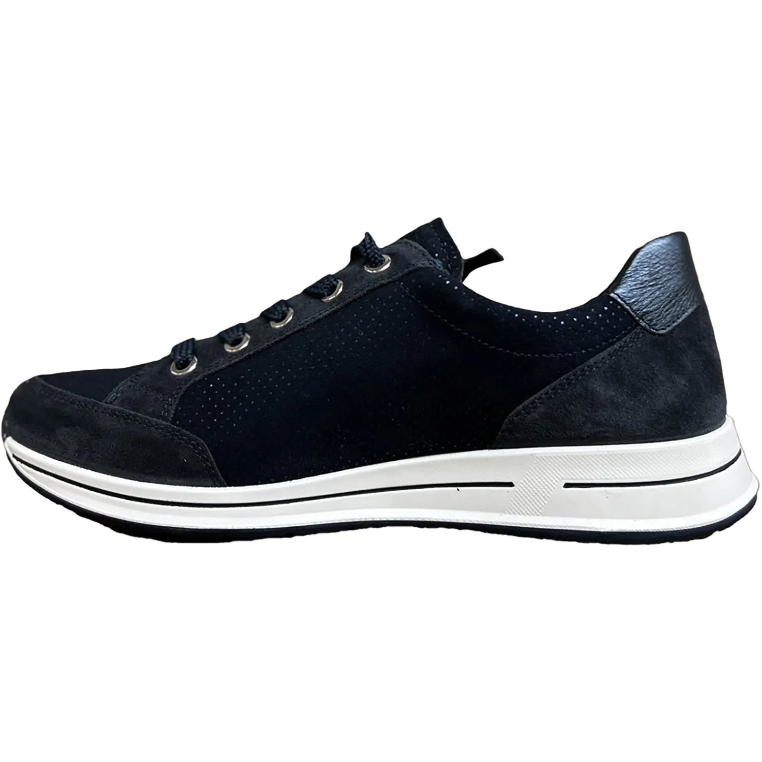 Women's Ara Oleanna Midnight Blue Puntikid Suede
