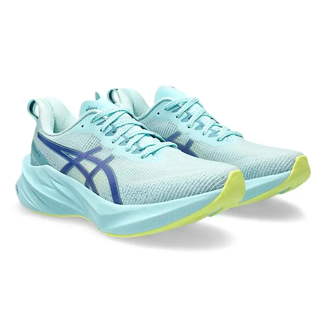 Womens ASICS Novablast 3 LE - Aquamarine / Palace Purple