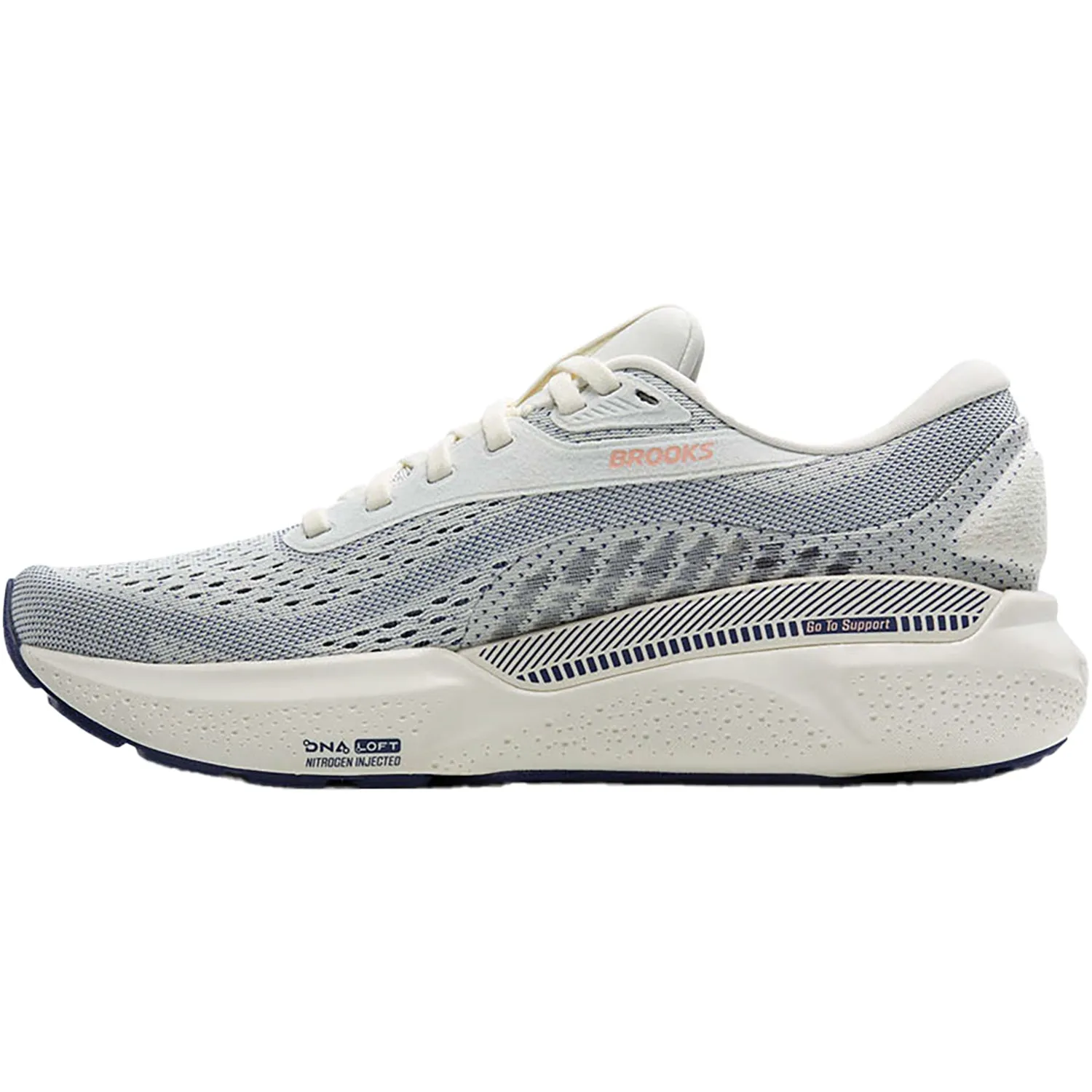 Women's Brooks Adrenaline GTS 24 Grey/Blue Ribbon/Peach Mesh