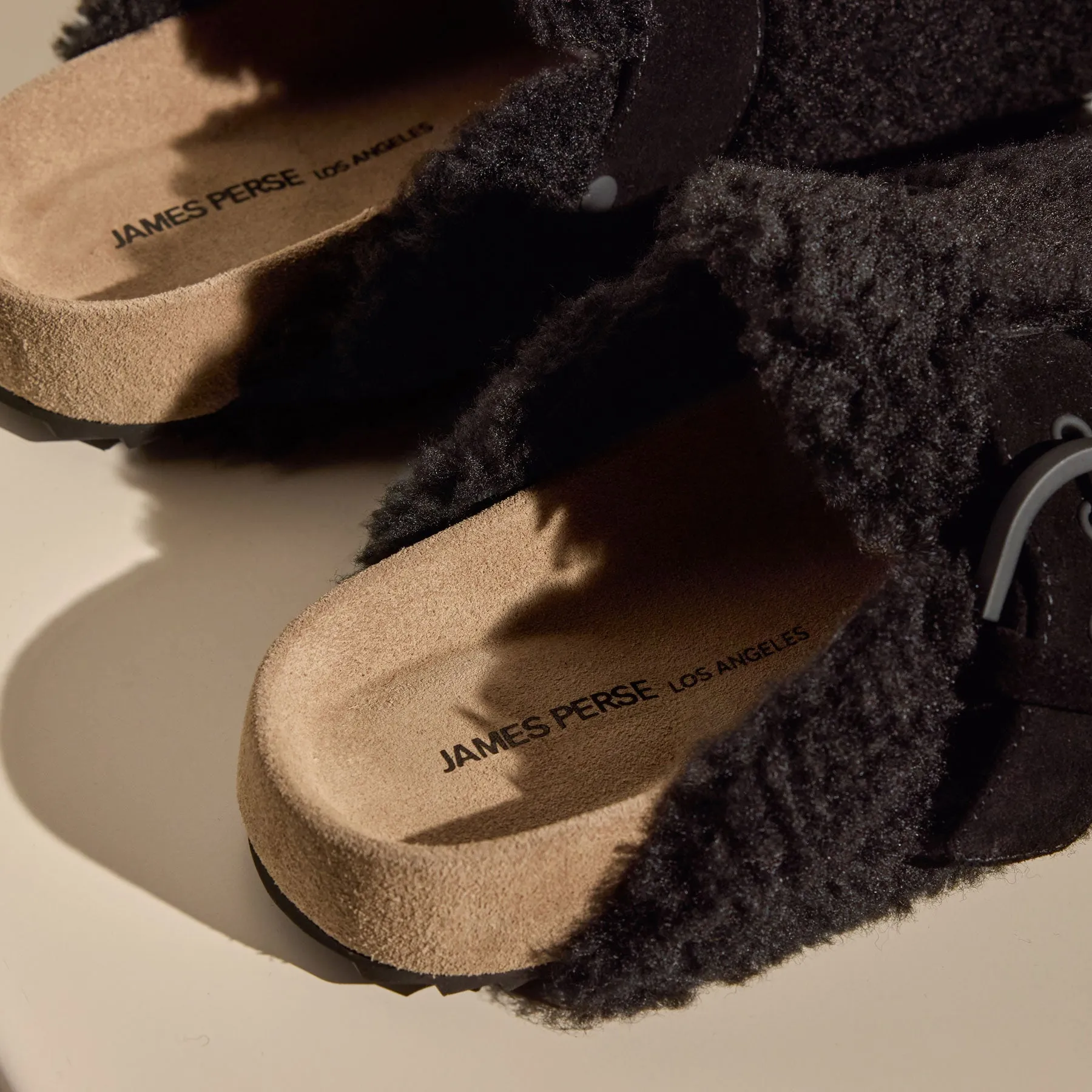 Women's Shearling Slip On Clog - Black
