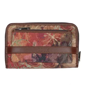 ZOUK Multicolored Vegan Leather & Jute Women's Wallet (WB02-CZWFL030)